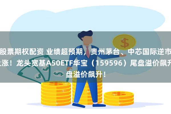 股票期权配资 业绩超预期,贵州茅台、中芯国际逆市上涨!龙头宽基A50ETF华宝(159596)尾盘溢价飙升!