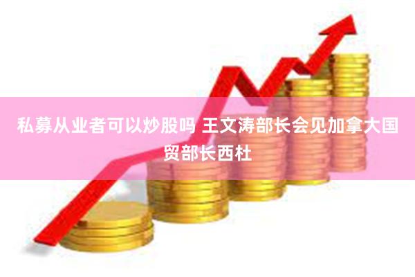私募从业者可以炒股吗 王文涛部长会见加拿大国贸部长西杜