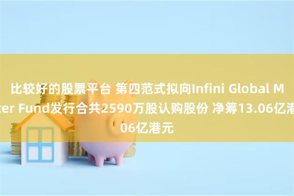 比较好的股票平台 第四范式拟向Infini Global Master Fund发行合共2590万股认购股份 净筹13.06亿港元