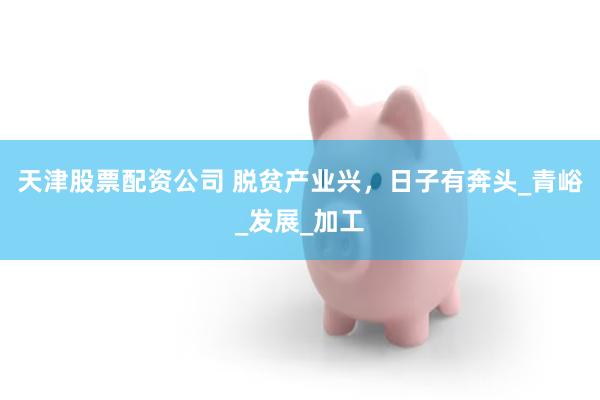 天津股票配资公司 脱贫产业兴，日子有奔头_青峪_发展_加工